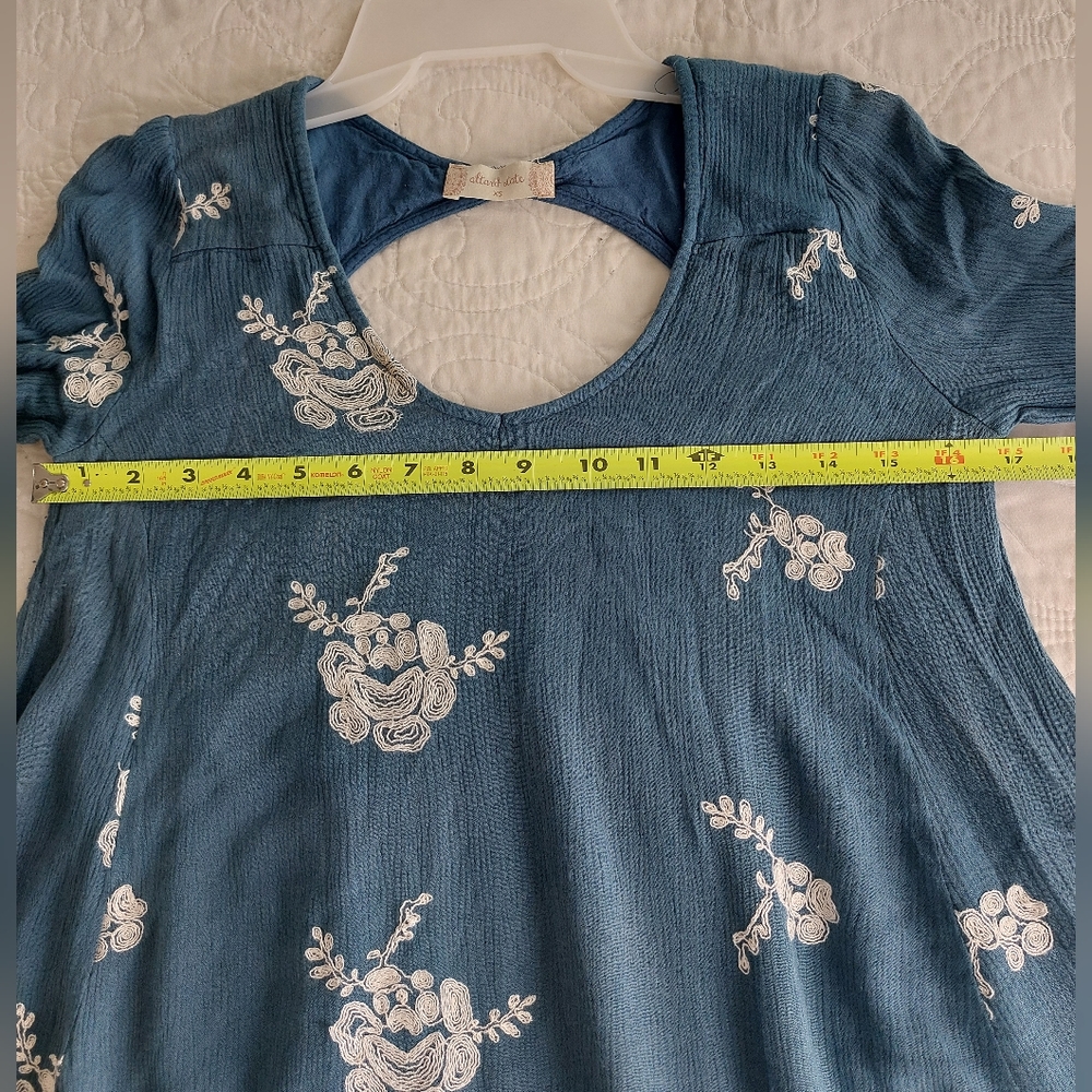 Altar'd State - Blue & White Floral Mini Dress Flowy - Picture 4 of 9